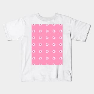 Flower pattern design in pink color Kids T-Shirt